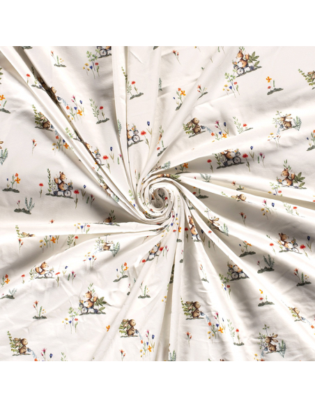 Bomullsjersey Foxes & Bunnies