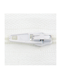 Blixtlåsmetervara 4mm Vit 001