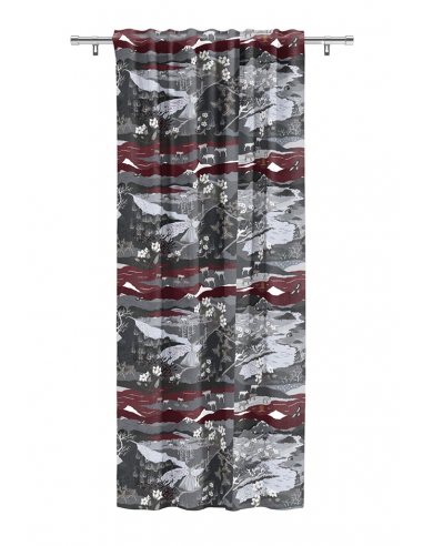 Gardintyg Fjällvandring Grå/Vinröd