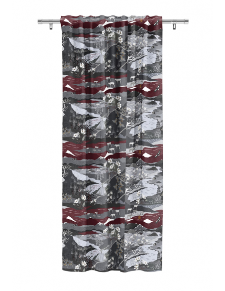 Gardintyg Fjällvandring Grå/Vinröd