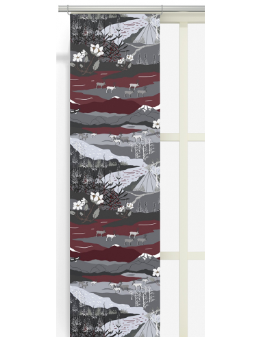 Gardintyg Fjällvandring Grå/Vinröd