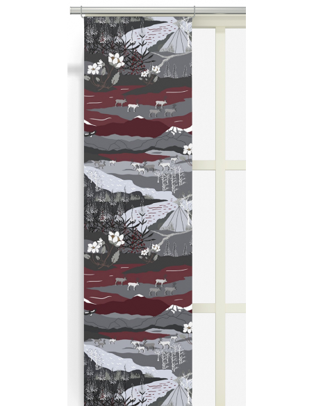 Gardintyg Fjällvandring Grå/Vinröd