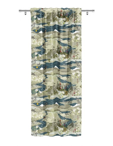 Gardintyg Fjällvandring Petrol/Beige