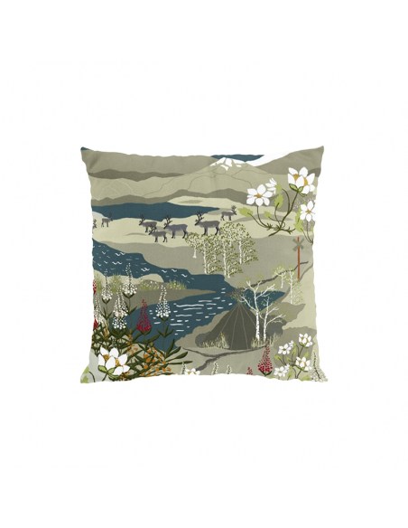 Gardintyg Fjällvandring Petrol/Beige