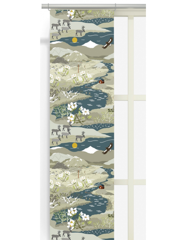 Gardintyg Fjällvandring Petrol/Beige