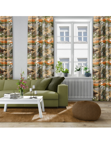 Gardintyg Fjällvandring Grön/Beige