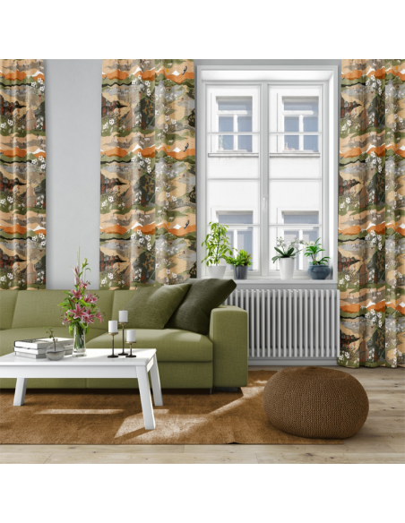 Gardintyg Fjällvandring Grön/Beige