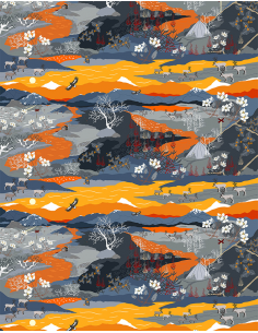 Gardintyg Fjällvandring Orange