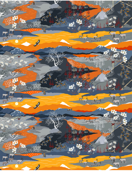 Gardintyg Fjällvandring Orange