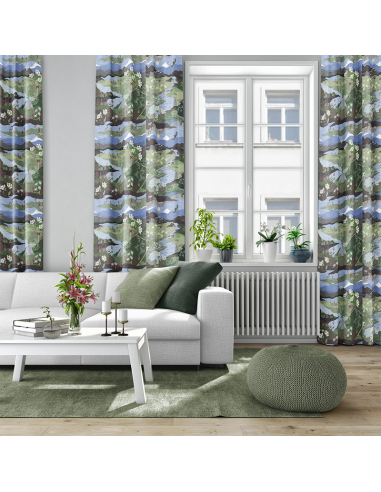 Gardintyg Fjällvandring Grön/Blå