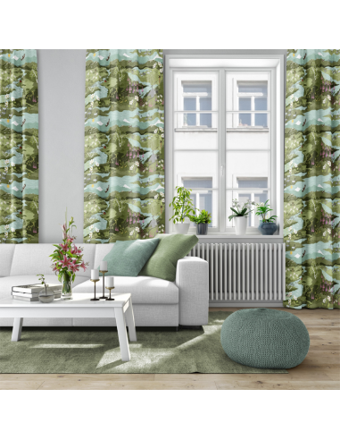 Gardintyg Fjällvandring Grön/Turkos