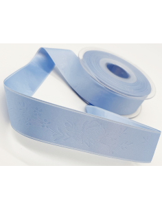 Mönstrat Satinband 25mm Blå 2