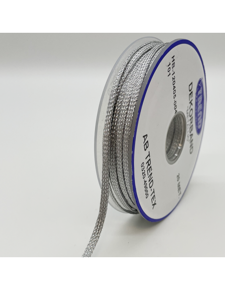 Flätad Snodd Metallic Silver