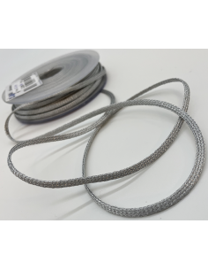 Flätad Snodd Metallic Silver 2