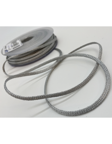 Flätad Snodd Metallic Silver