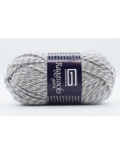 Raggsocksgarn Grå/Vit 143