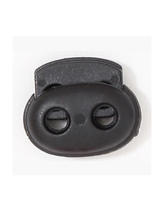 Fjäderstopp Två Hål 18mm Svart