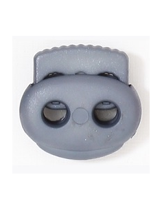 Fjäderstopp Två Hål 18mm Grå