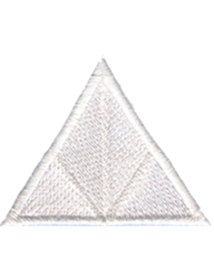 Tygmärke 10216 Triangel Vit