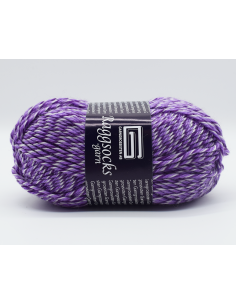 Raggsocksgarn Lila/Vit 192