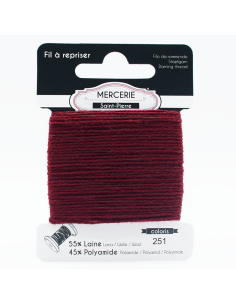 Stoppgarn Ull/Akryl Mörkröd...