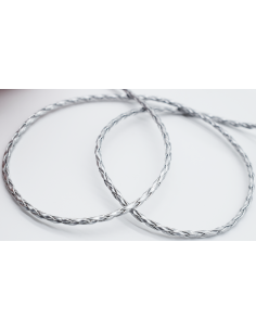 Flätad Snodd "Skai" Silver 2