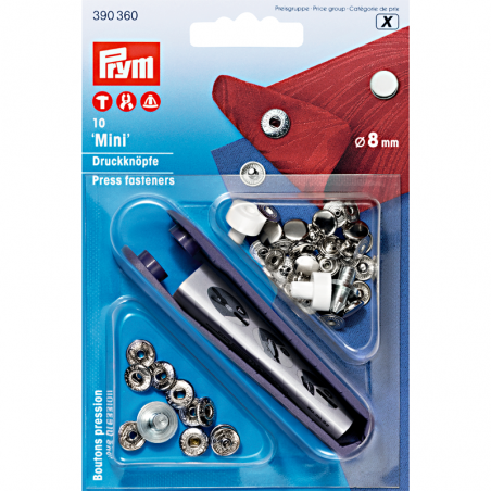 Prym Nittryckknappar Mini 8mm Silver